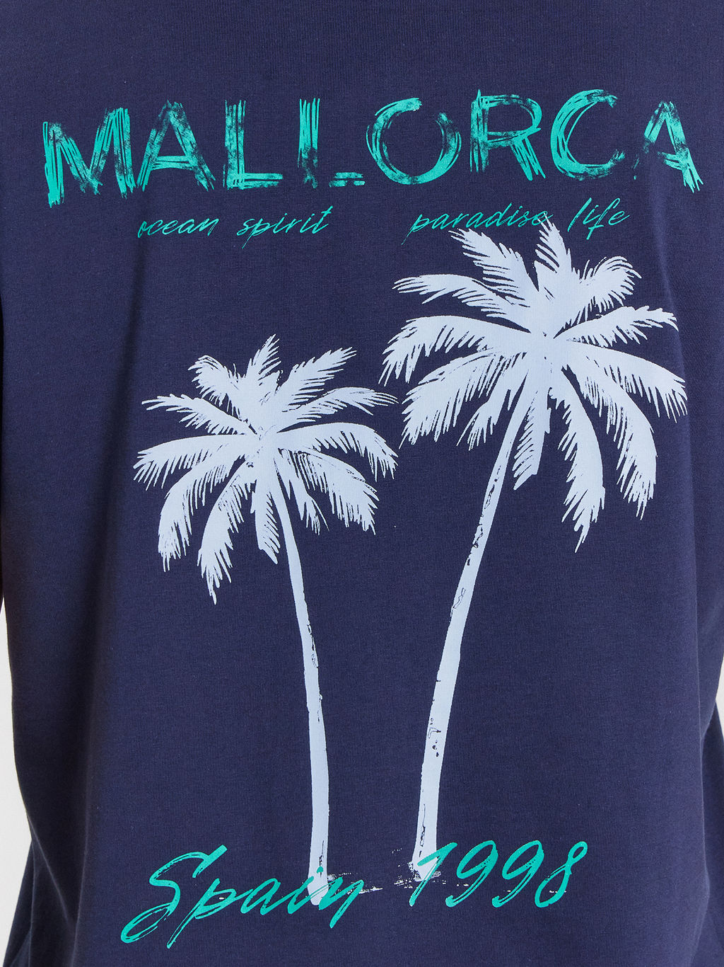 Футболка мужская синяя с принтом Mallorca - Mark formelle фото 5