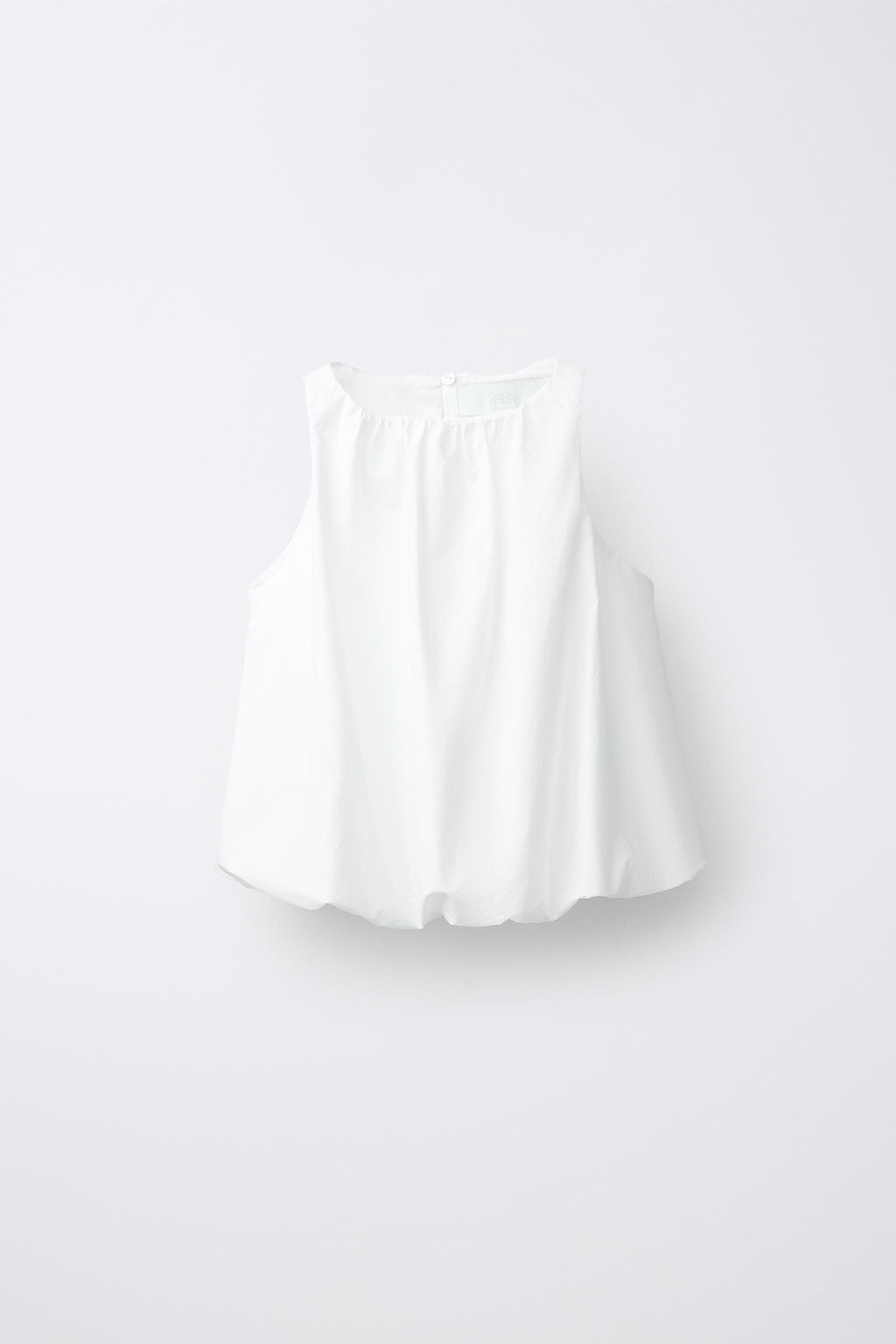 TOP ABULLONADO POPEL?N / Blanco - Zara фото 3