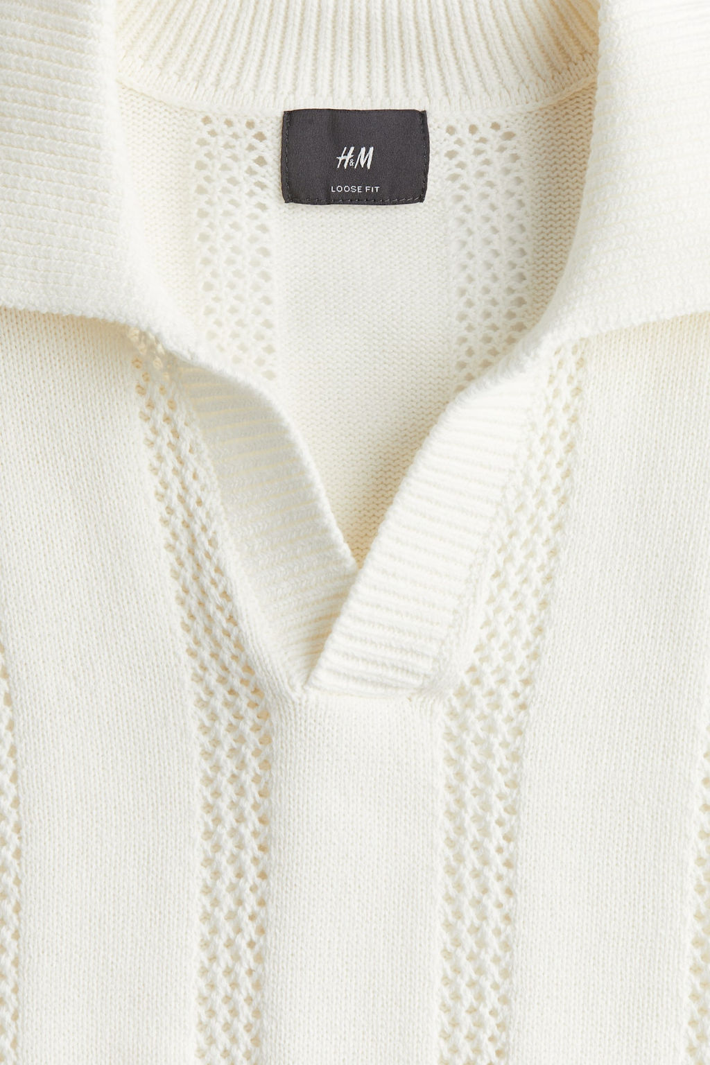 Polo en punto pointelle Loose Fit - H&m фото 6