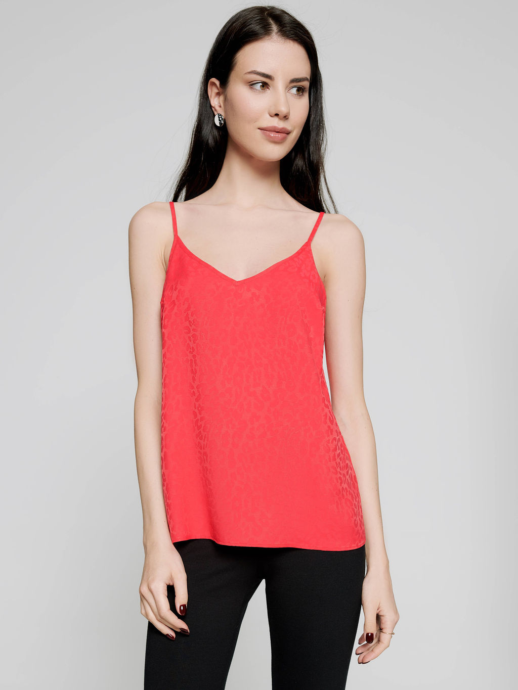CONTE Топ с атласным блеском из вискозы высочайшего качества LBL 1126 flaming red