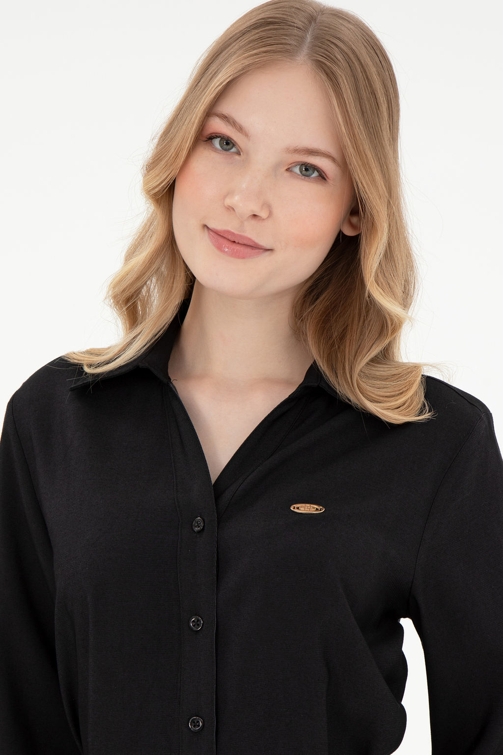 Женщина черное тканое платье Неожиданная скидка в корзине - U.s. polo assn фото 8