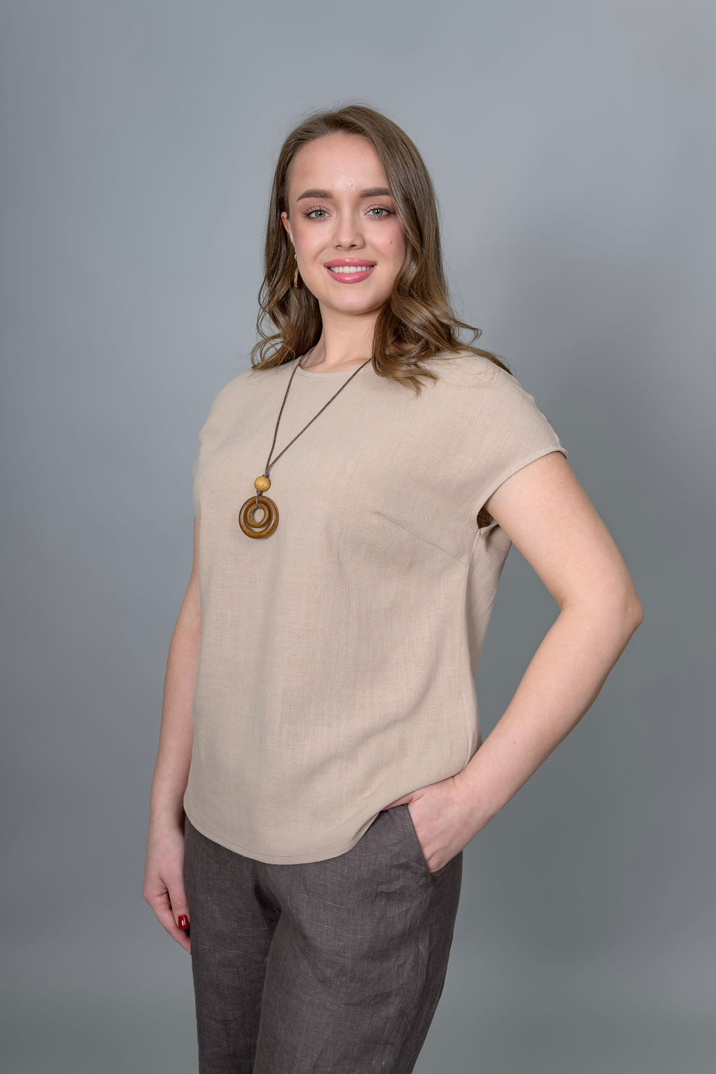 Блуза 70% лен + 30% вискоза