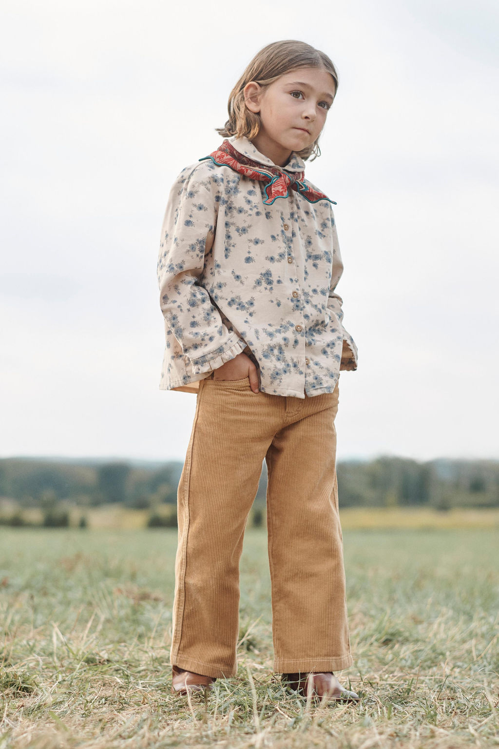 LIMITED EDITION FLORAL MICRO CORDUROY SHIRT