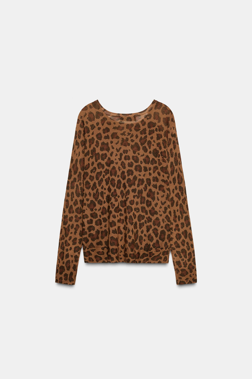 FINE KNIT ANIMAL PRINT JUMPER