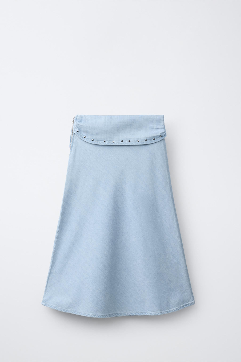 FALDA MIDI FLUIDA TACHAS / Azul claro - Zara фото 2