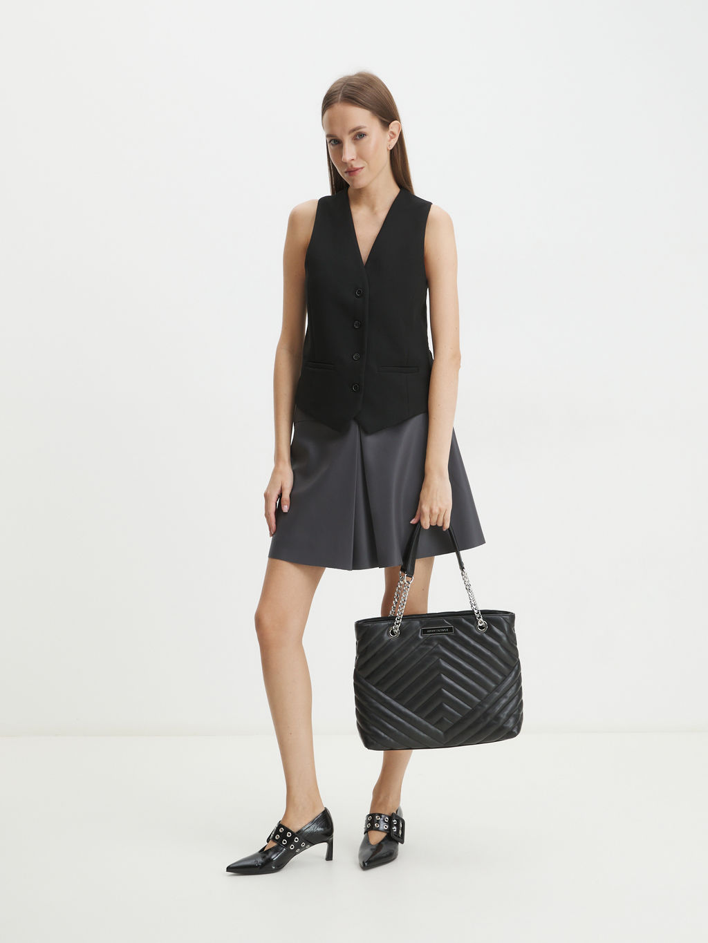 Женский тоут ARMANI EXCHANGE Артикул 4081529, черный  фото 7