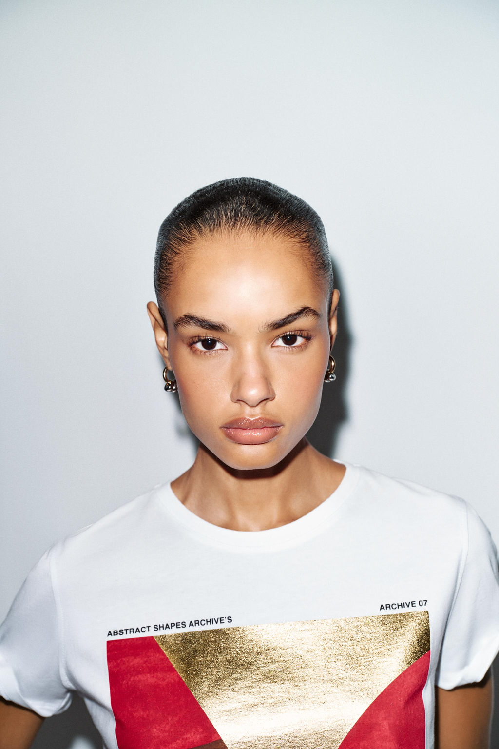 METALLIC PRINT T-SHIRT - Zara фото 3