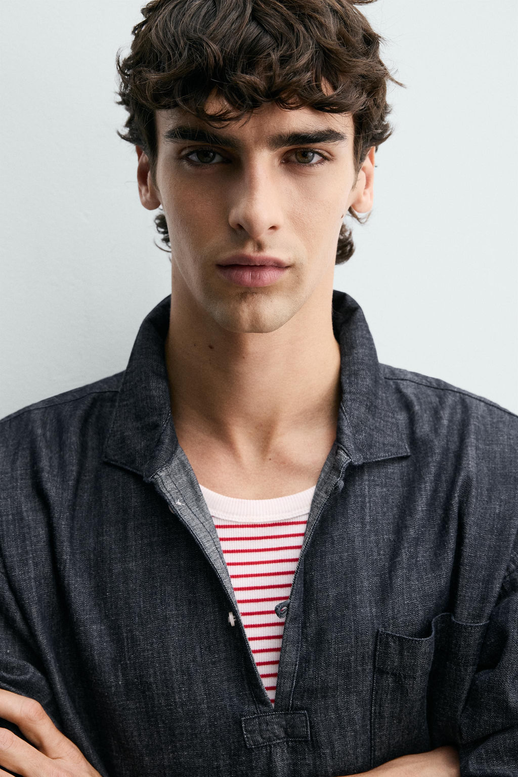 CAMISA POLO RELAXED FIT DENIM / ?ndigo - Zara фото 5