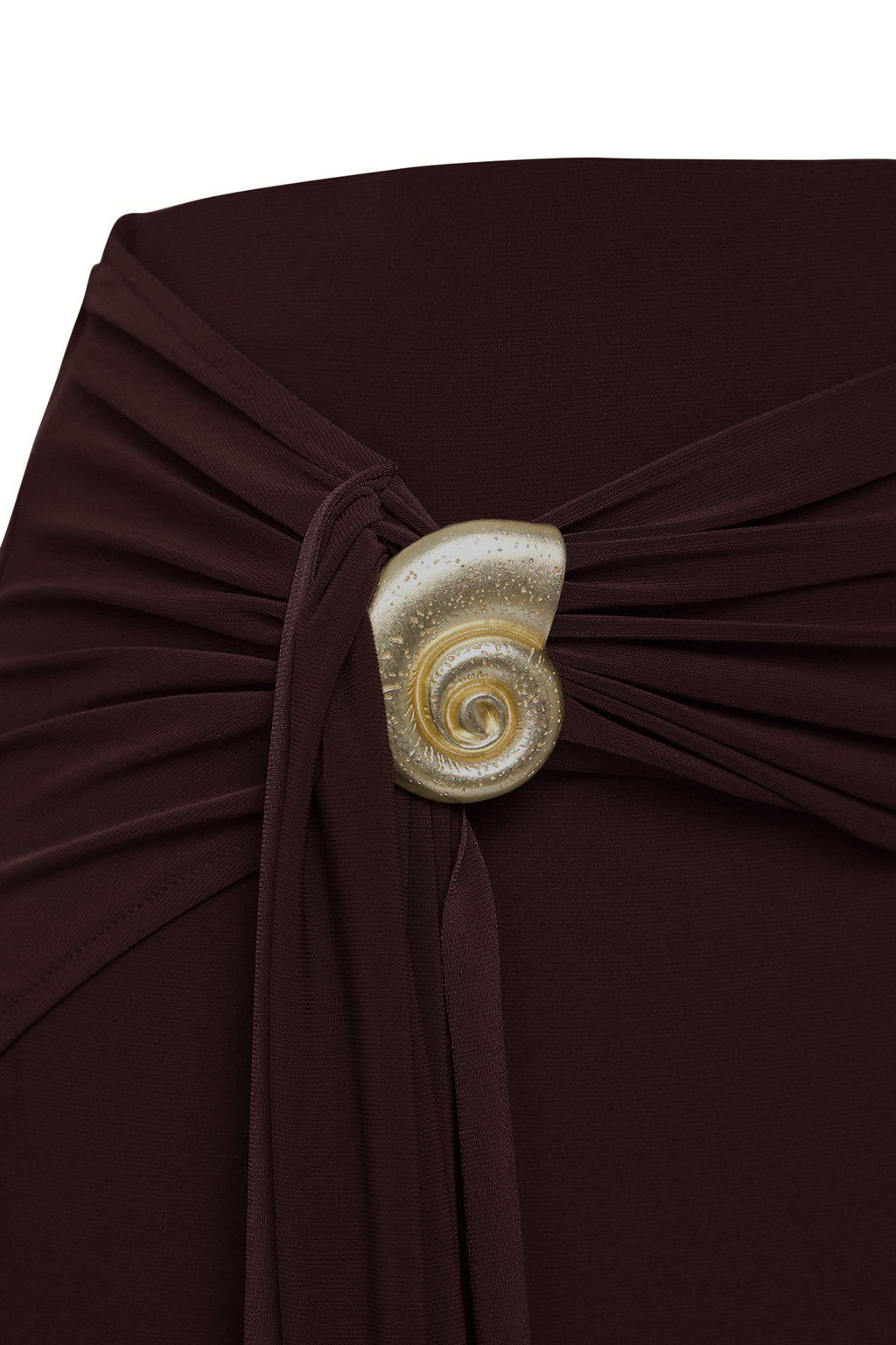 Limited Edition Kahverengi Vucuda Oturan Aksesuar Detayl? Orme Uzun Etek TPRSS25ET00004