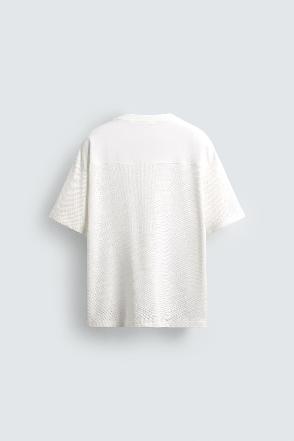 T-SHIRT WITH TEXTURED PANELS - Zara фото 8