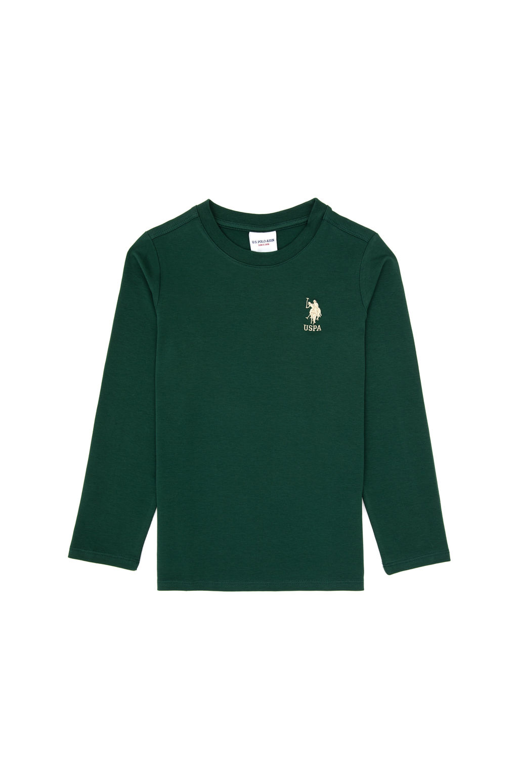 Erkek _ocuk Koyu Ye_il Basic Bisiklet Yaka Sweatshirt Sepette S_rpriz _ndirim - U.s. polo assn фото 4
