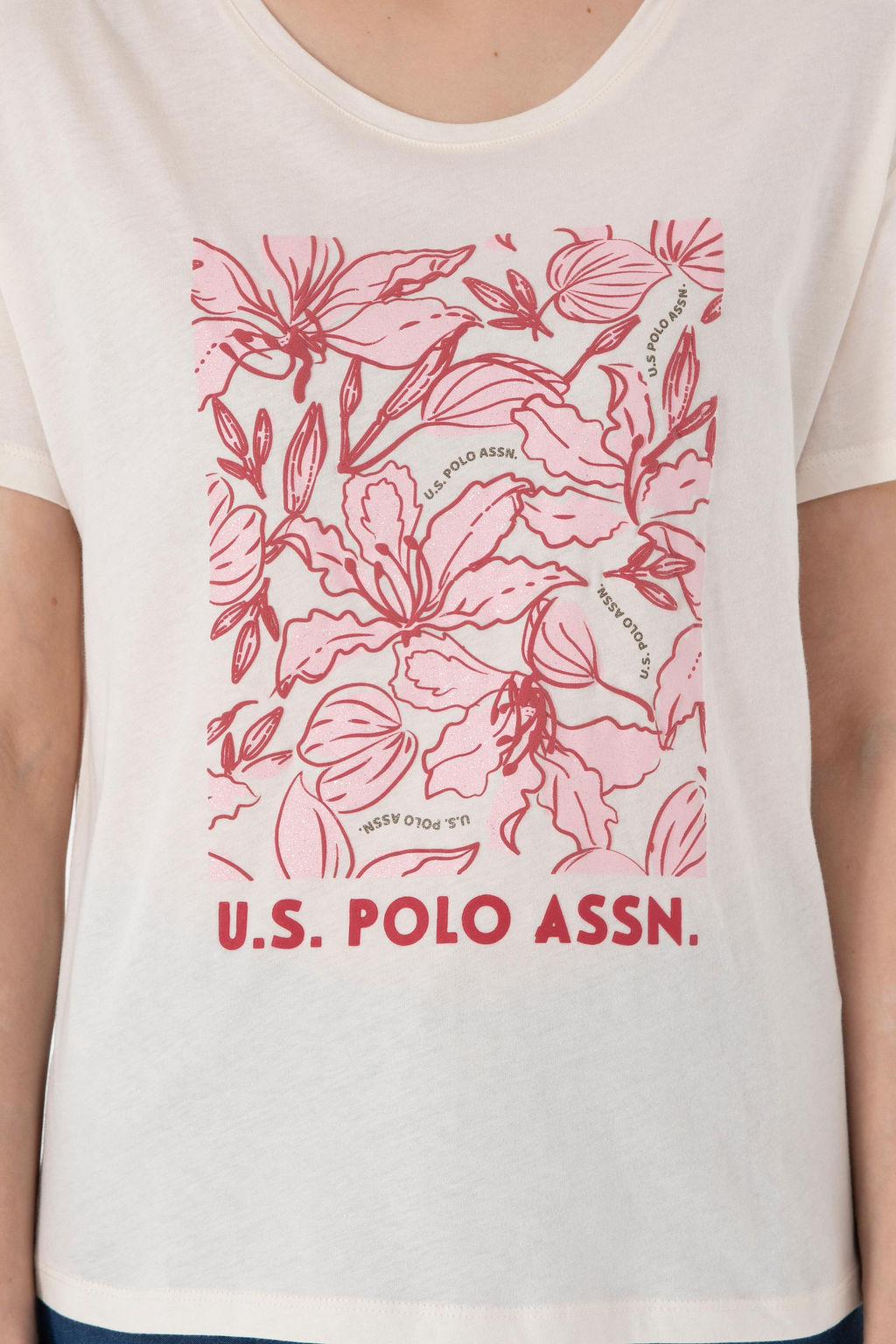 Kad_n Krem Ti__rt Sepette S_rpriz _ndirim - U.s. polo assn фото 6