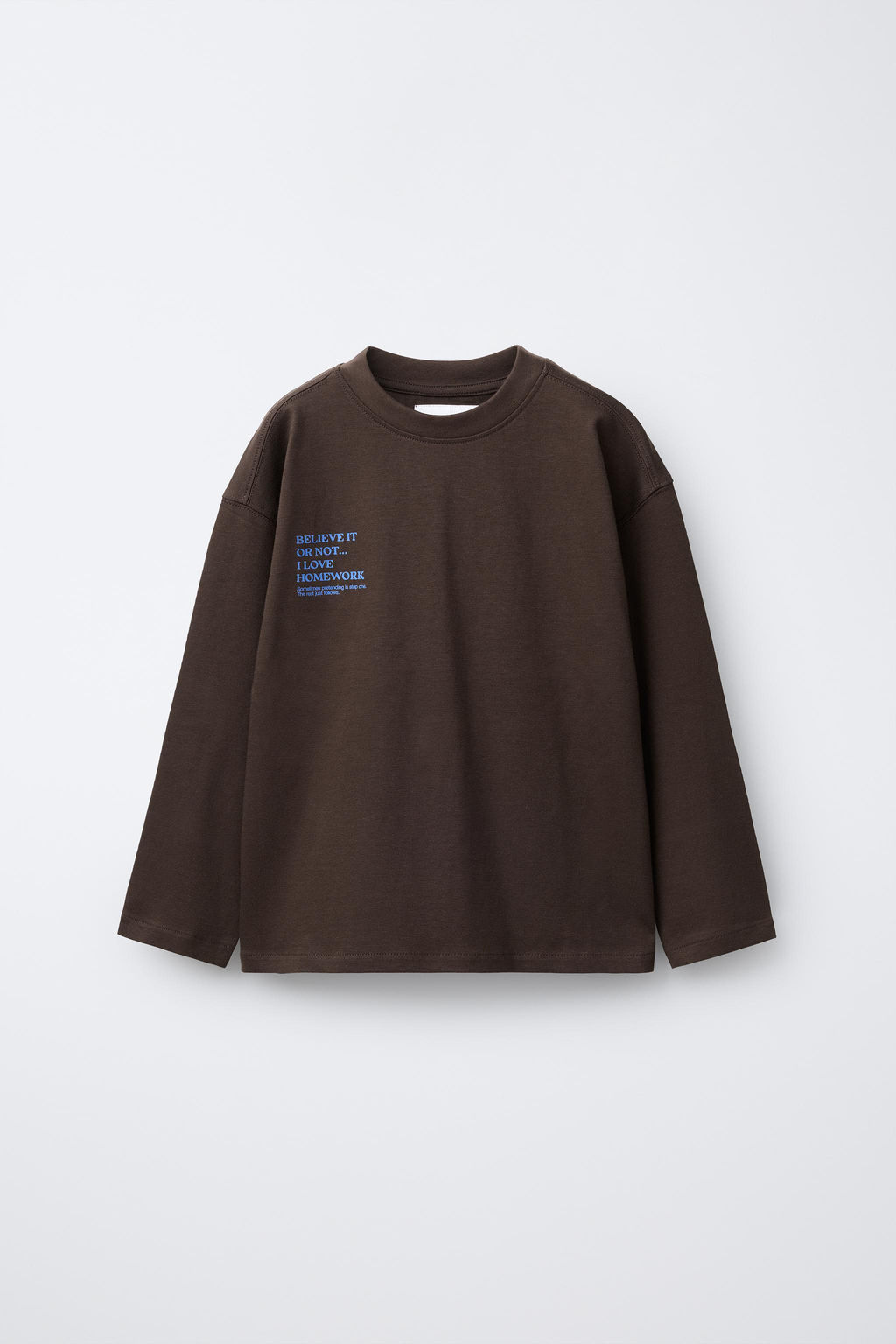 CONTRAST SLOGAN PRINT T-SHIRT