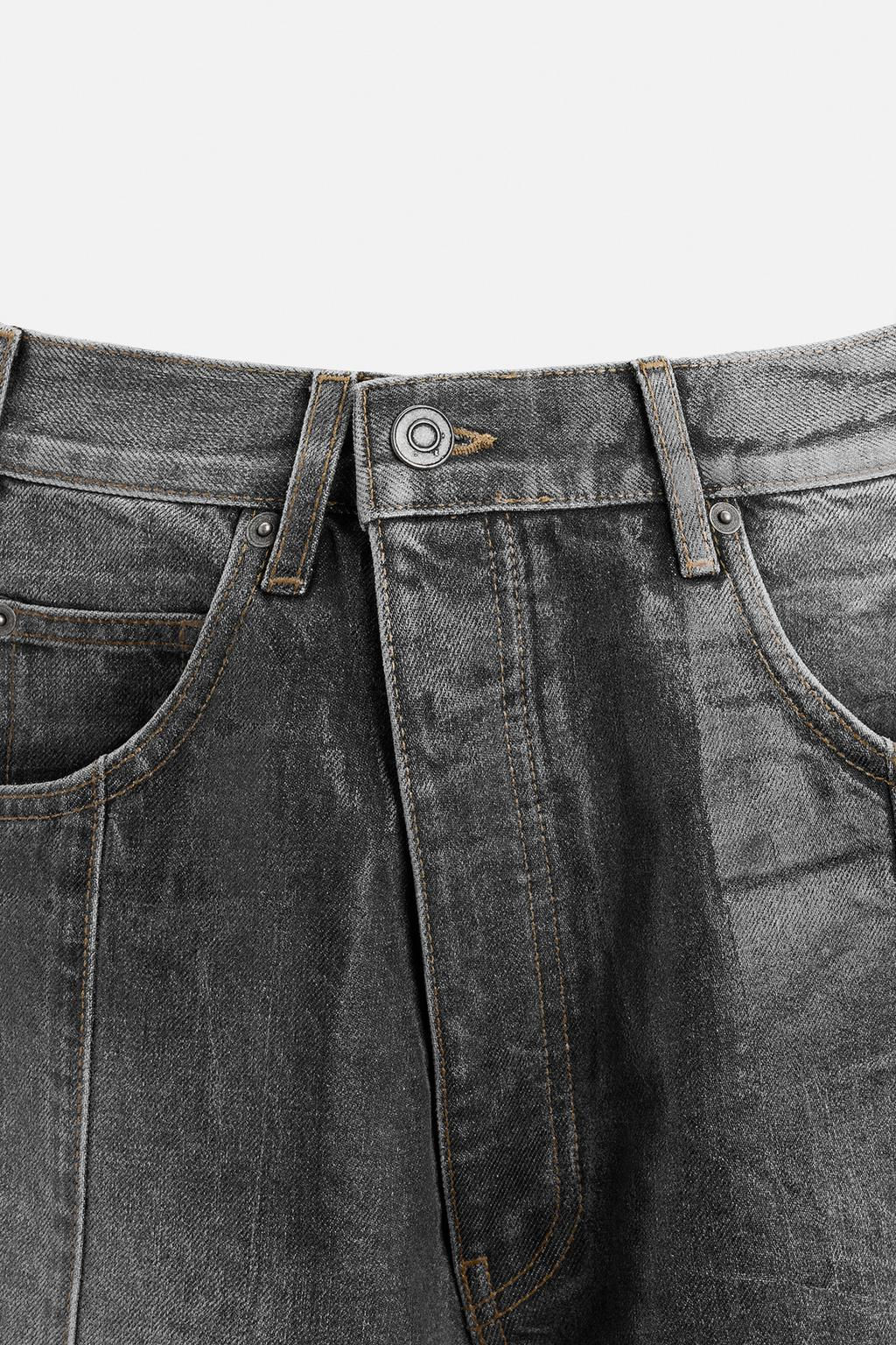 WAXED EFFECT JEANS - LIMITED EDITION - Zara фото 8