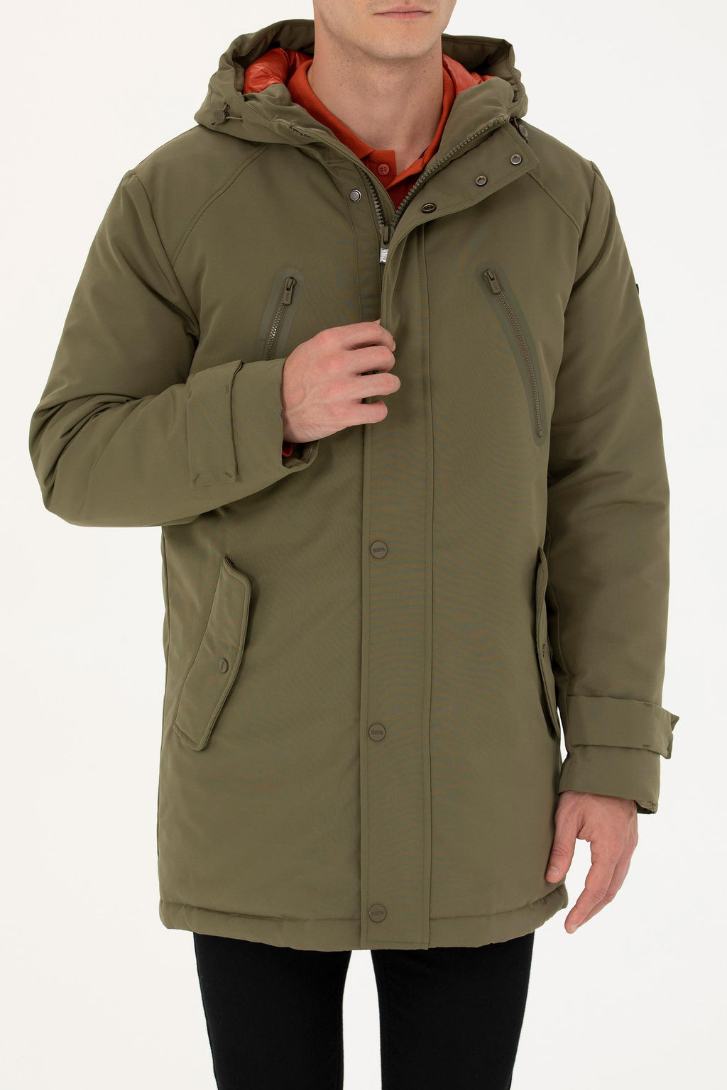 U. S. Polo Assn / Мужское пальто цвета хаки - U.s. polo assn фото 21