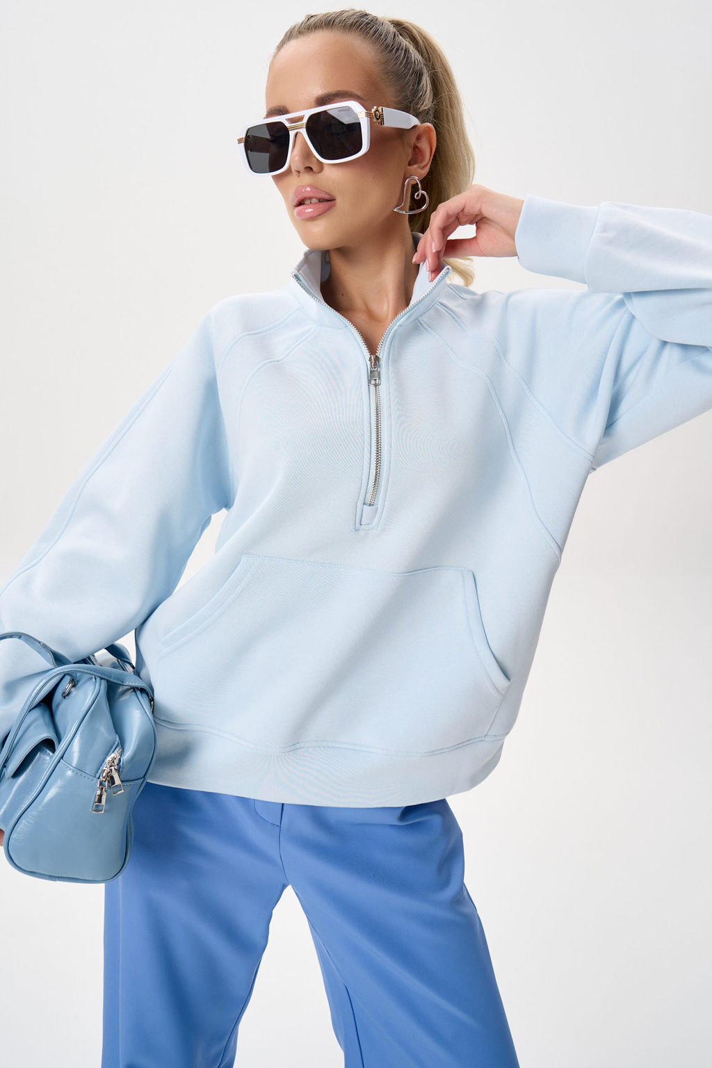 Свитшот Деми (голубой) - Эльза фото 16