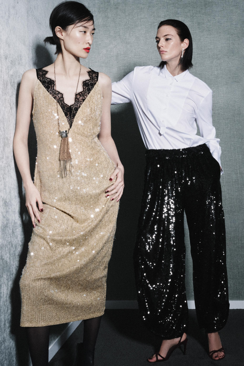 ZW COLLECTION LIMITED EDITION SEQUIN TROUSERS - Zara фото 5