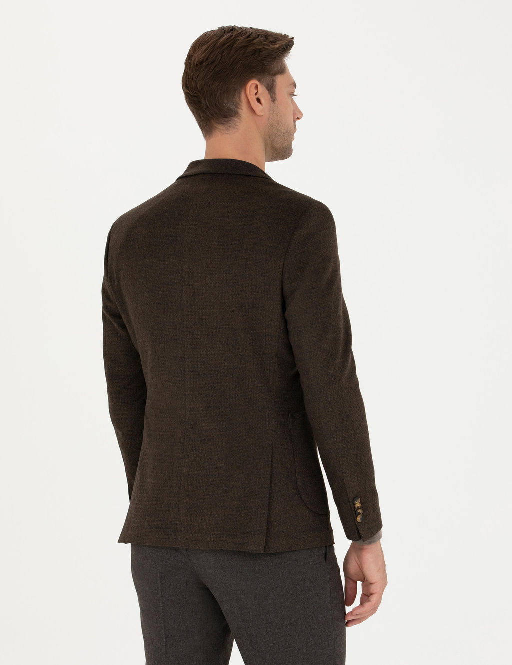 Kahverengi Ekstra Slim Fit Ceket