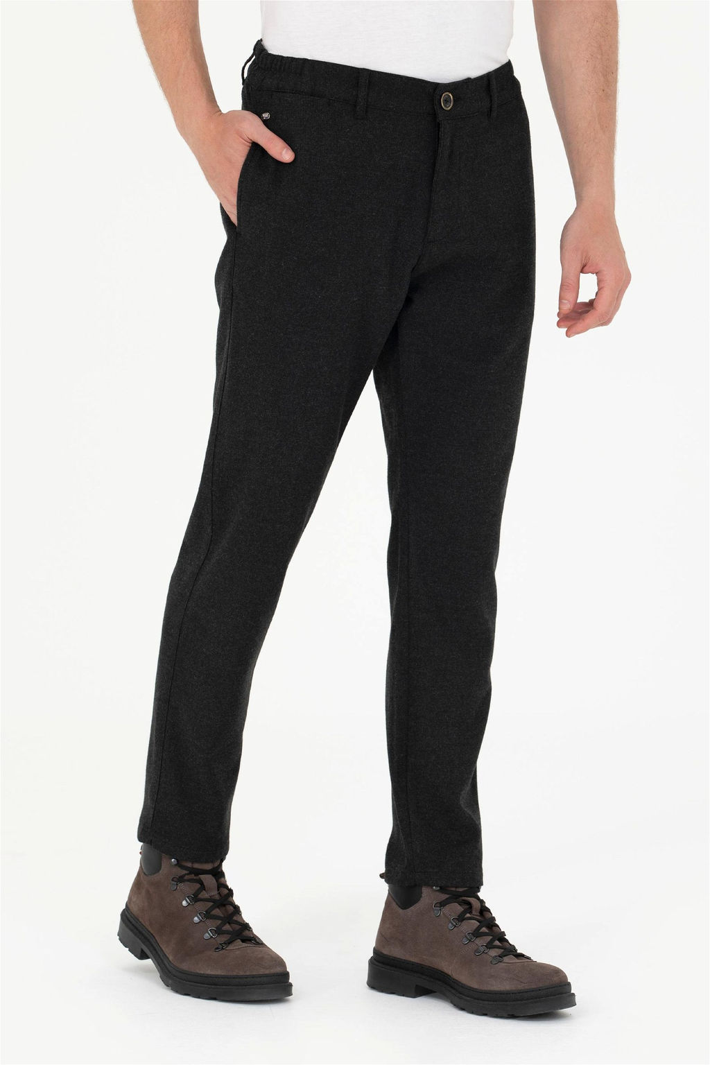 U. S. Polo Assn Мужские брюки из плотной ткани антрацитового цвета - U.s. polo assn фото 2