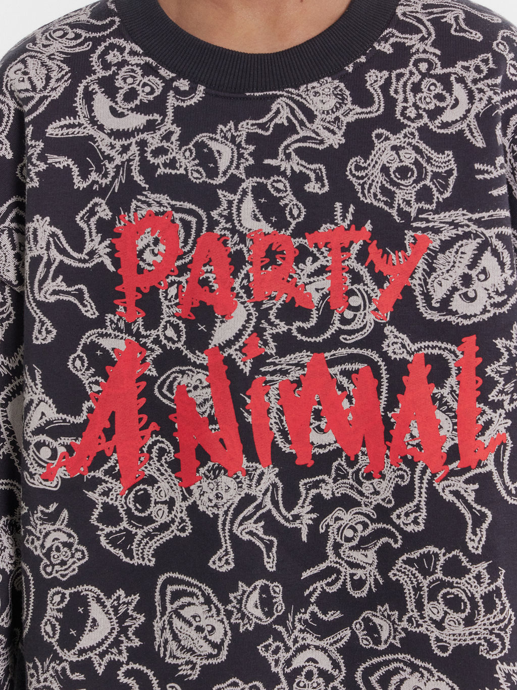 Свитшот для мальчиков серый с принтом и надписью Party animal - Mark formelle фото 5
