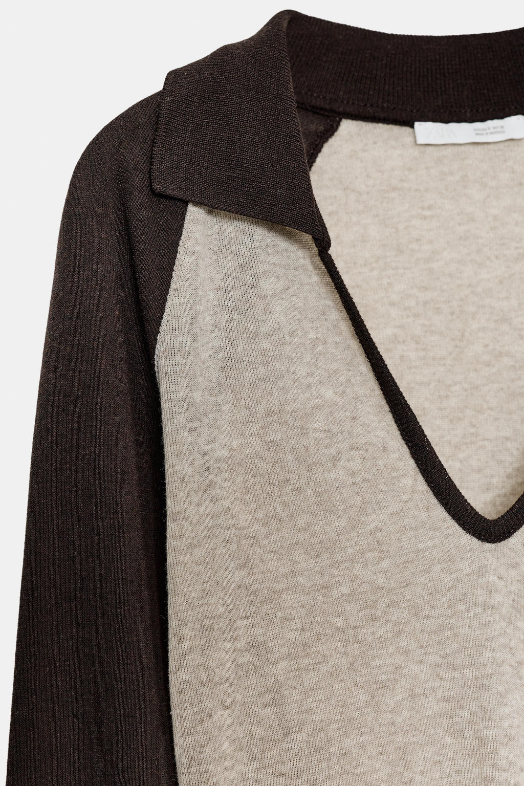 CONTRAST POLO COLLAR T-SHIRT - Zara фото 16