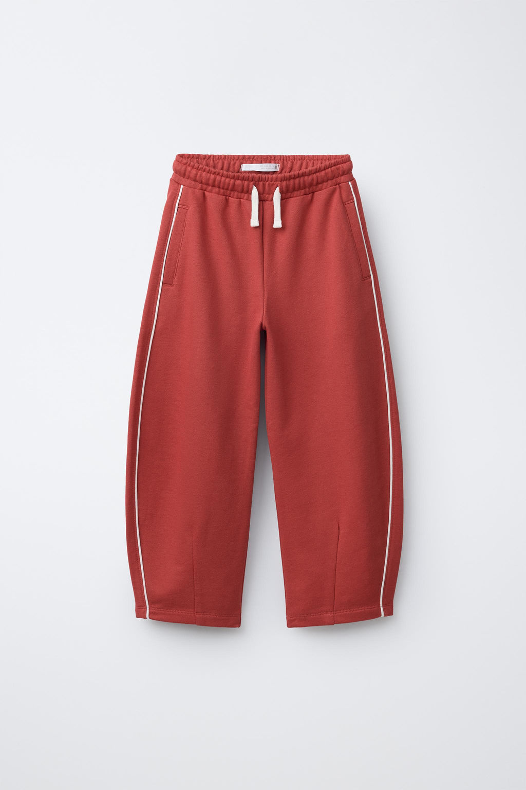 PANTAL?N BARREL VIVO CONTRASTE / Rojo