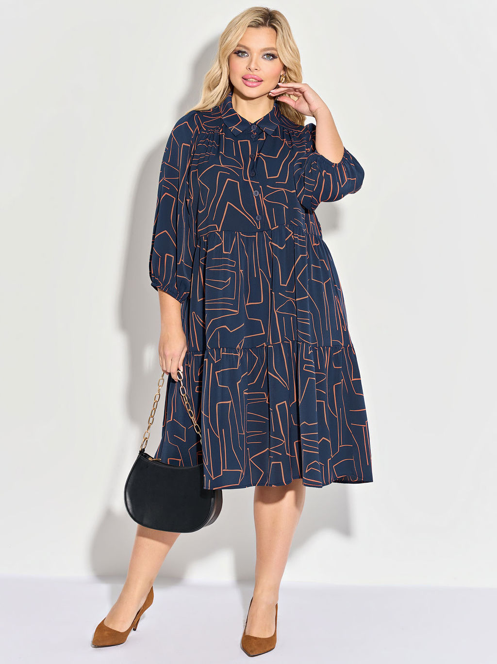 Платье 0060-28п зелёный - Dora фото 17