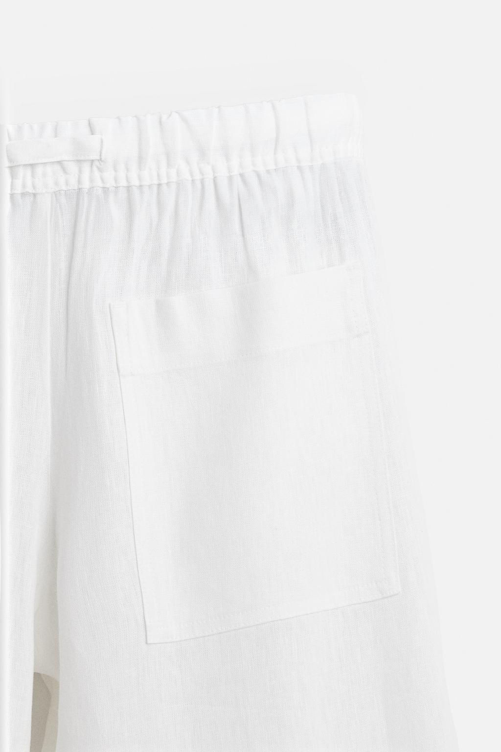 ZARA %100 KETEN ELAST?K BELL? PANTOLON  фото 9