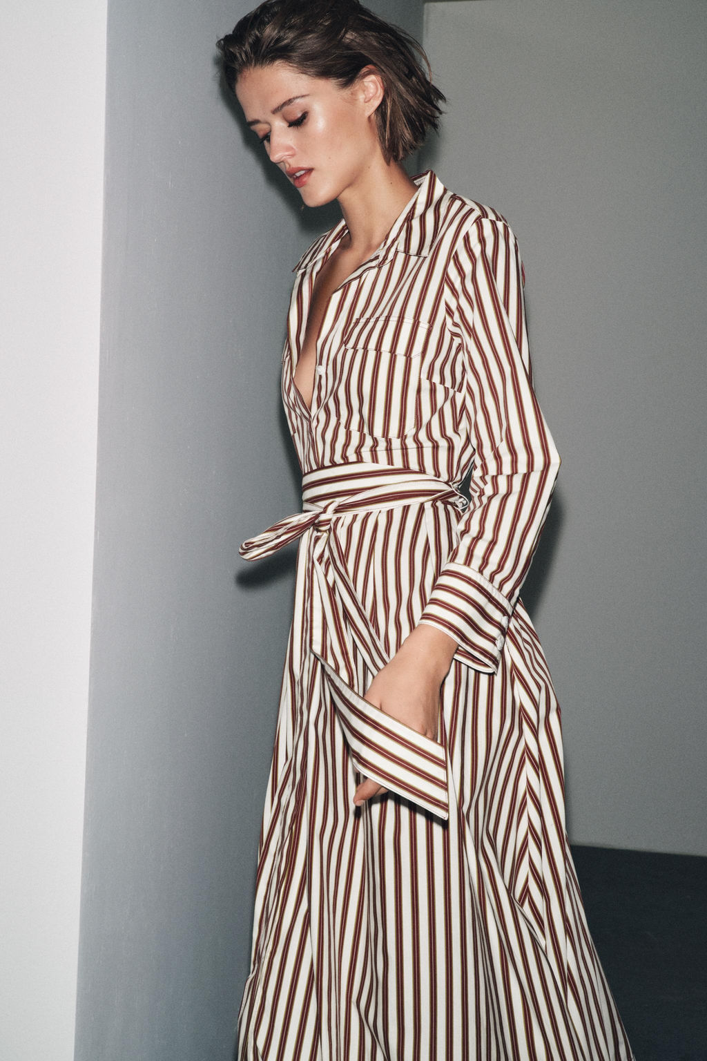 STRIPED SHIRT DRESS ZW COLLECTION - Zara фото 4