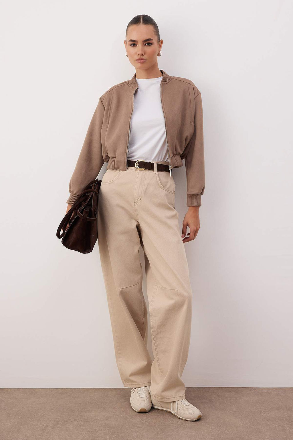 Haki Regular Kal?p Suet Bomber Ceket Mont TWOAW26CE00077