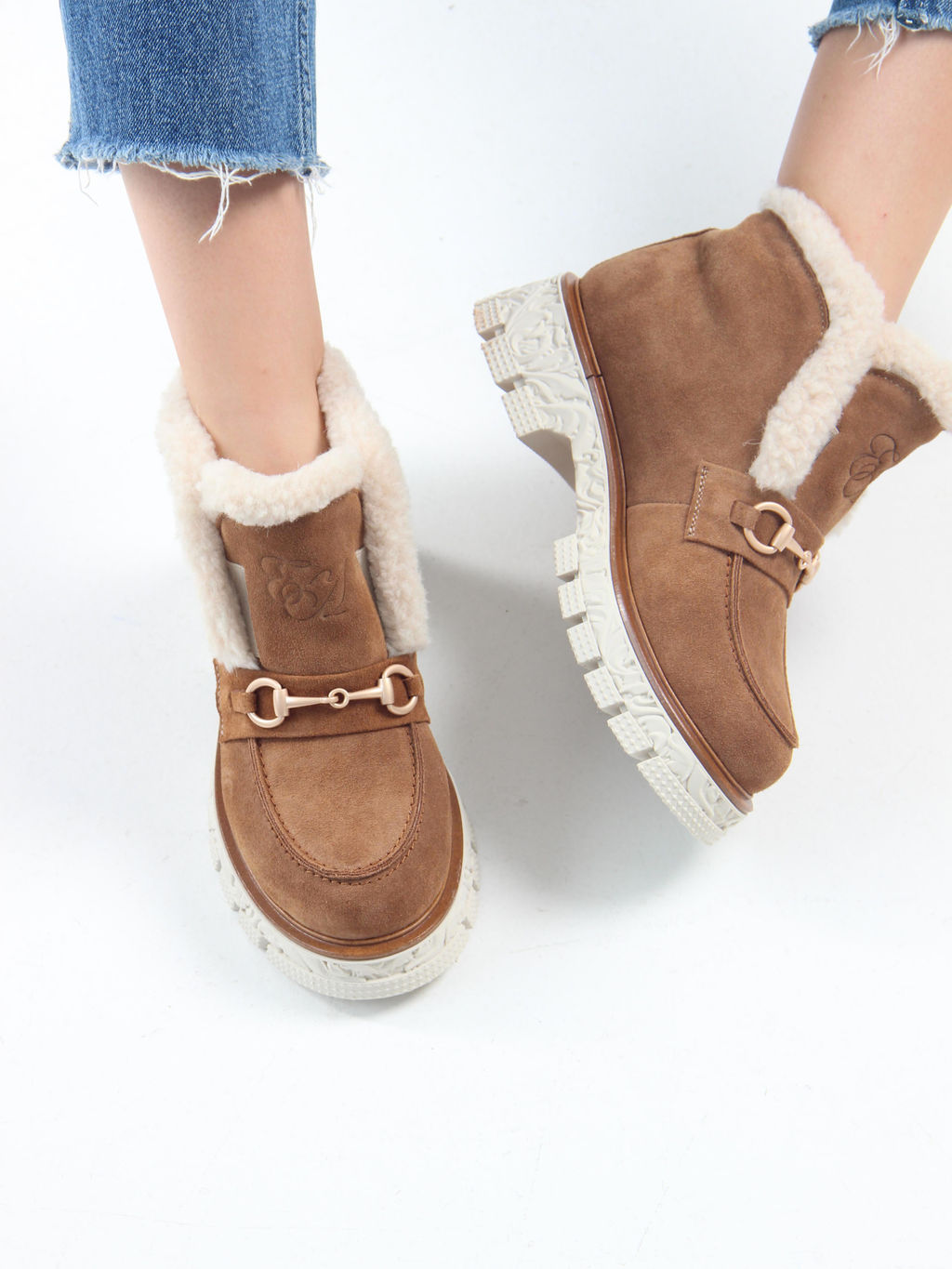 Ботинки EDART 307. PODYUM141 be.светло коричневый замша/шерсть - Ed'art фото 16