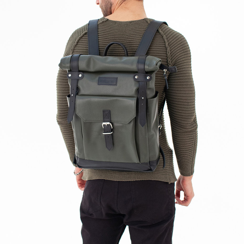 Рюкзак для ноутбука из кожи Eliot Black - Lakestone фото 15