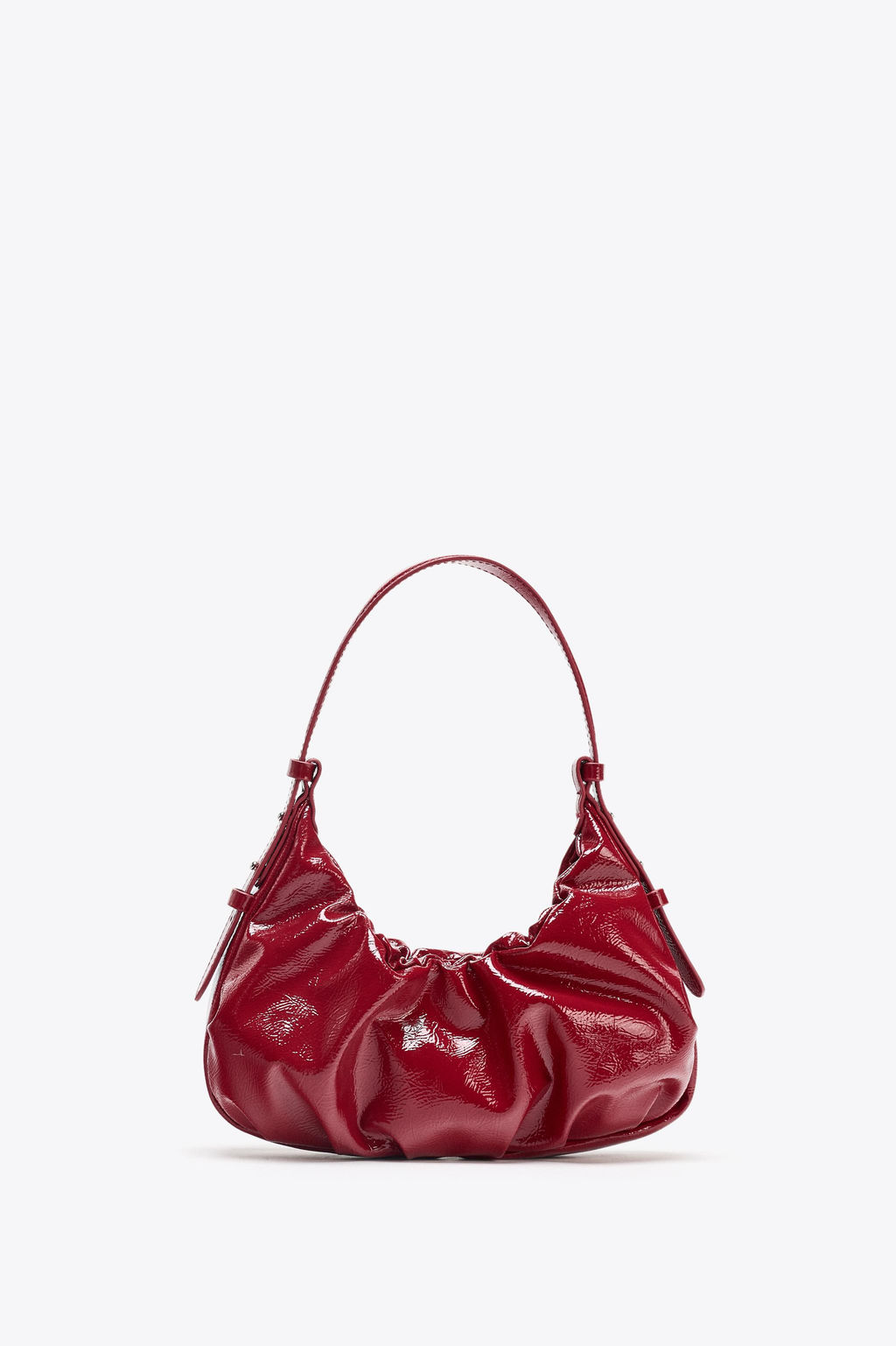 CRACKLED EFFECT GATHERED BAG - Zara фото 3
