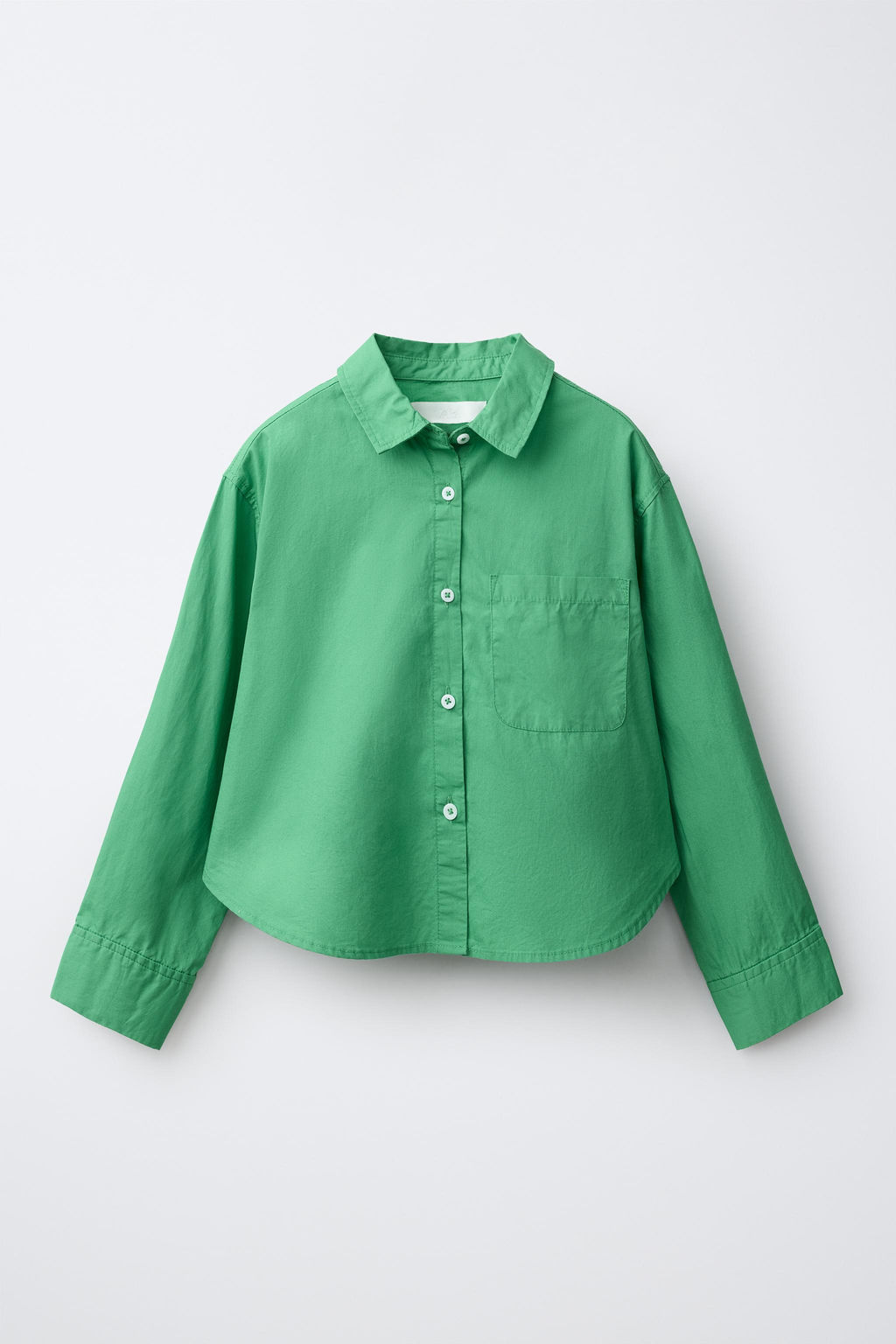 CAMISA POPEL?N LISA / Verde