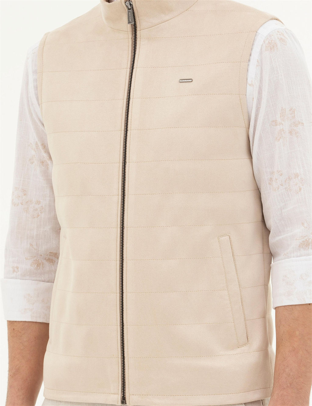 Bej Deri Yelek - Pierre cardin фото 6