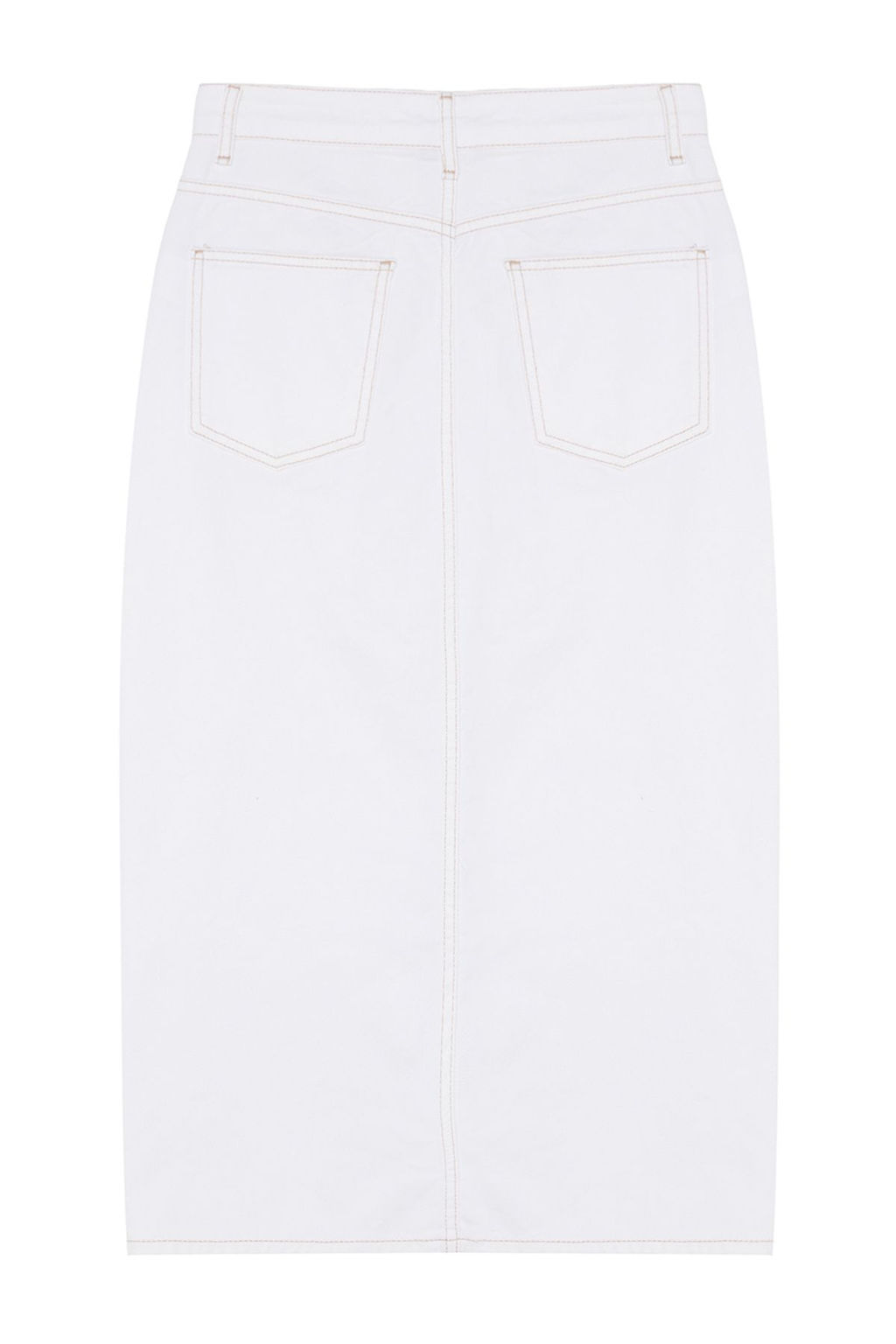 TRENDYOLMILLA Mavi Onden Dugmeli Y?rtmacl? Midi Denim Etek TWOAW24ET00063 фото 8