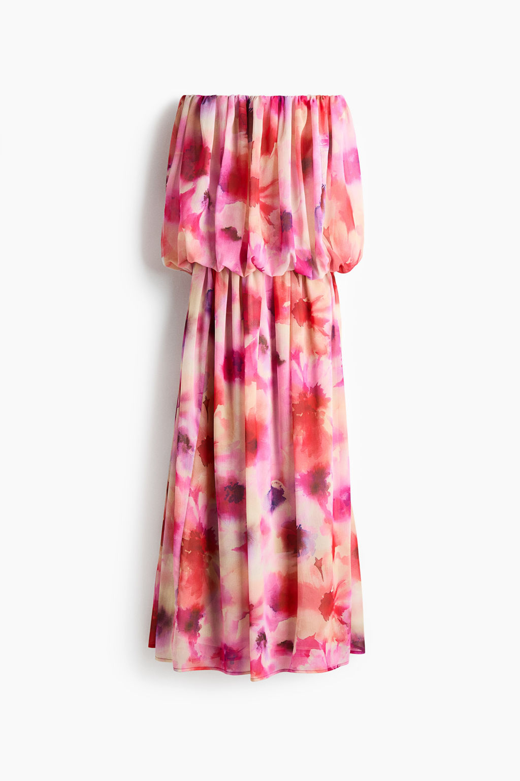 Vestido bandeau de gasa