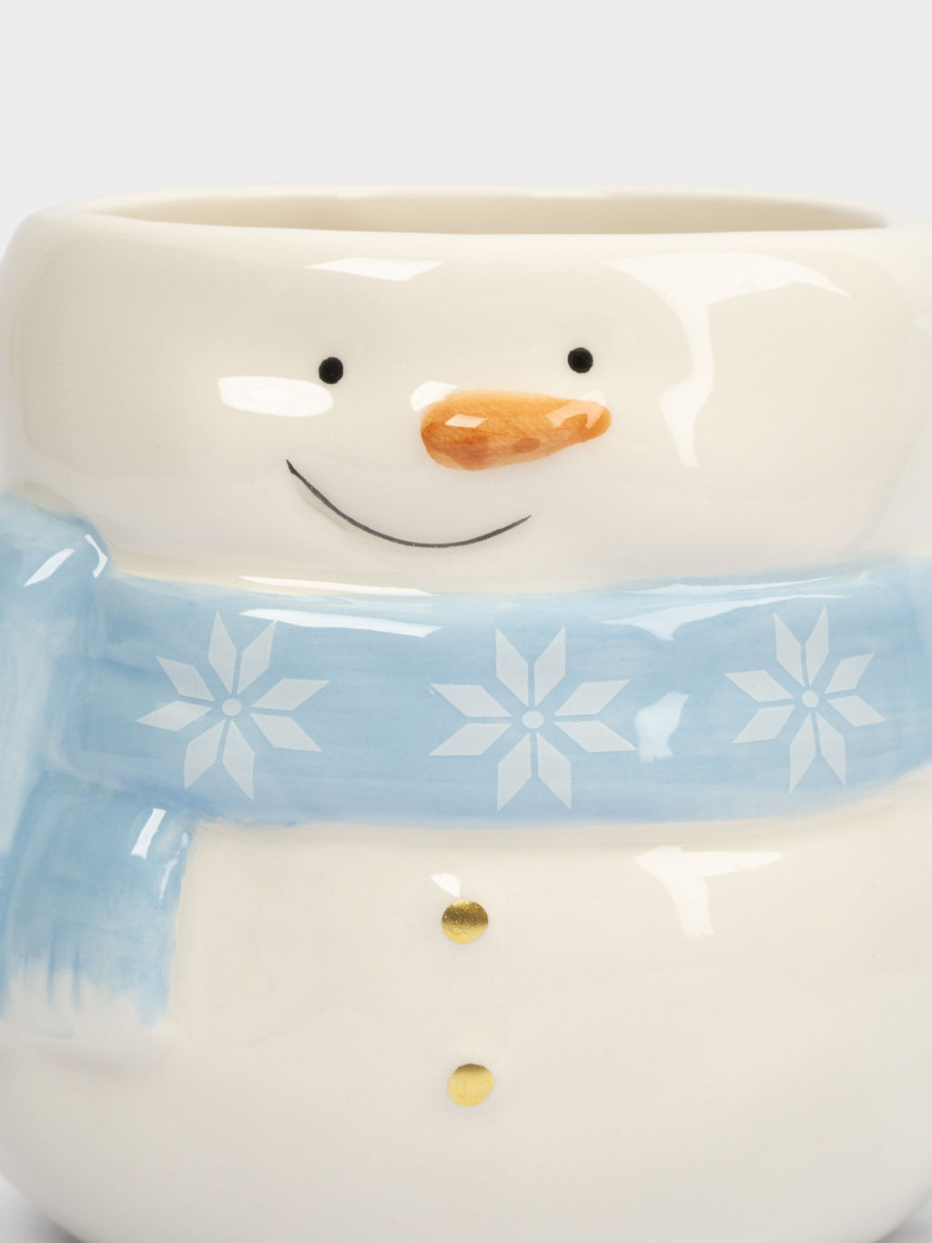 Кружка, 450 мл, керамика, бело-голубая, Снеговик в шарфе, Snowman - Anna lafarg фото 4