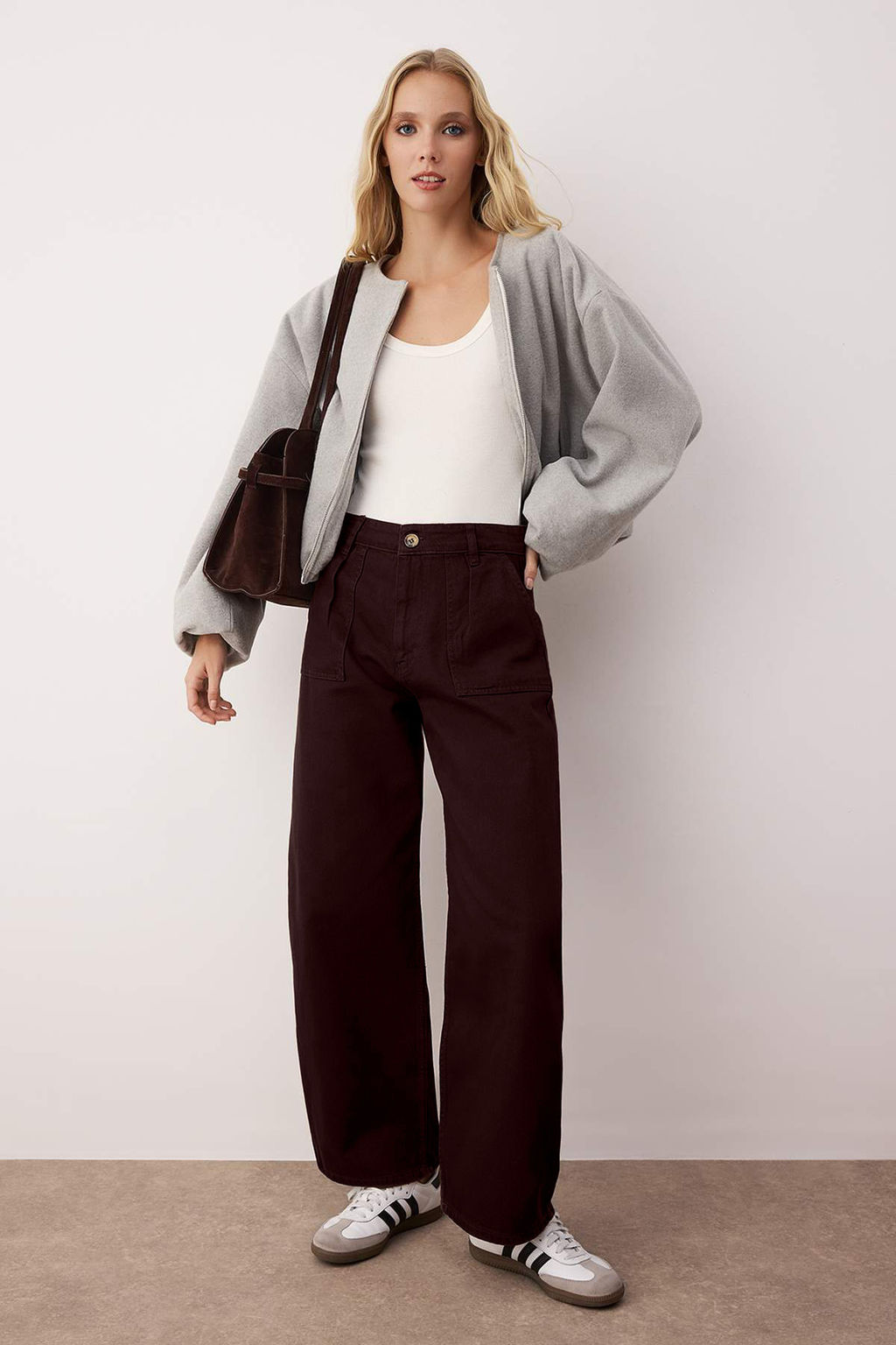 Haki Barrel Kal?p %100 Pamuk Gabardin Pantolon TWOAW26PL00084 - Trendyolmilla фото 13