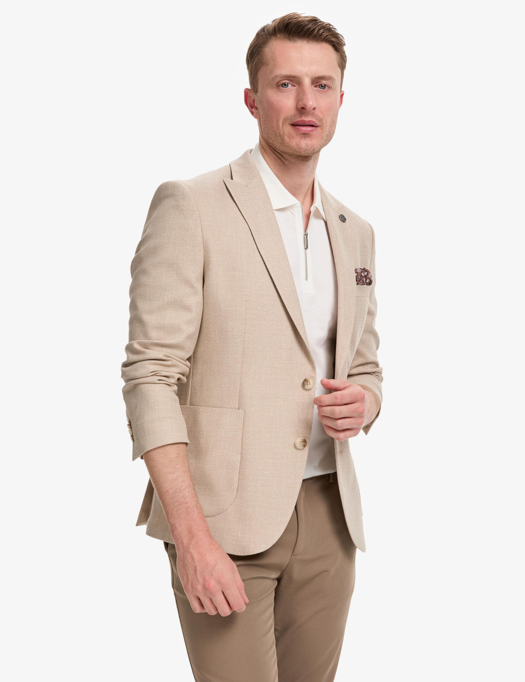 A__k Kahverengi Ex. Slim Fit %100 Pamuk Ceket