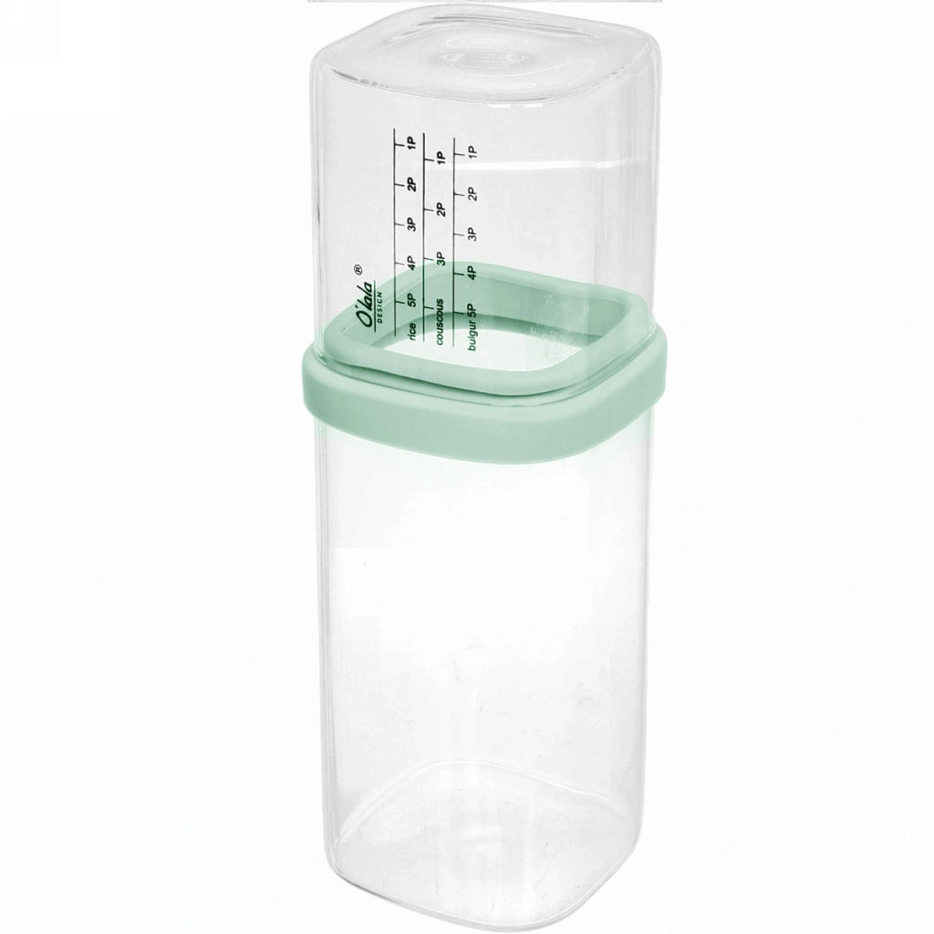 Банка для продуктов стеклянная 700мл "Olala" с мерный стаканом