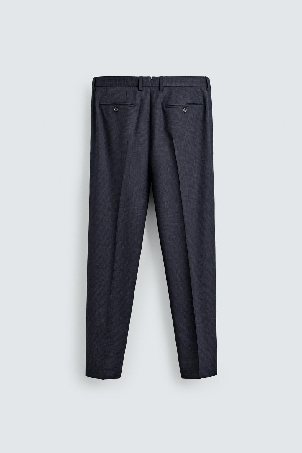 PANTAL?N REGULAR FIT TRAJE ESTRUCTURA 100% LANA / Marino