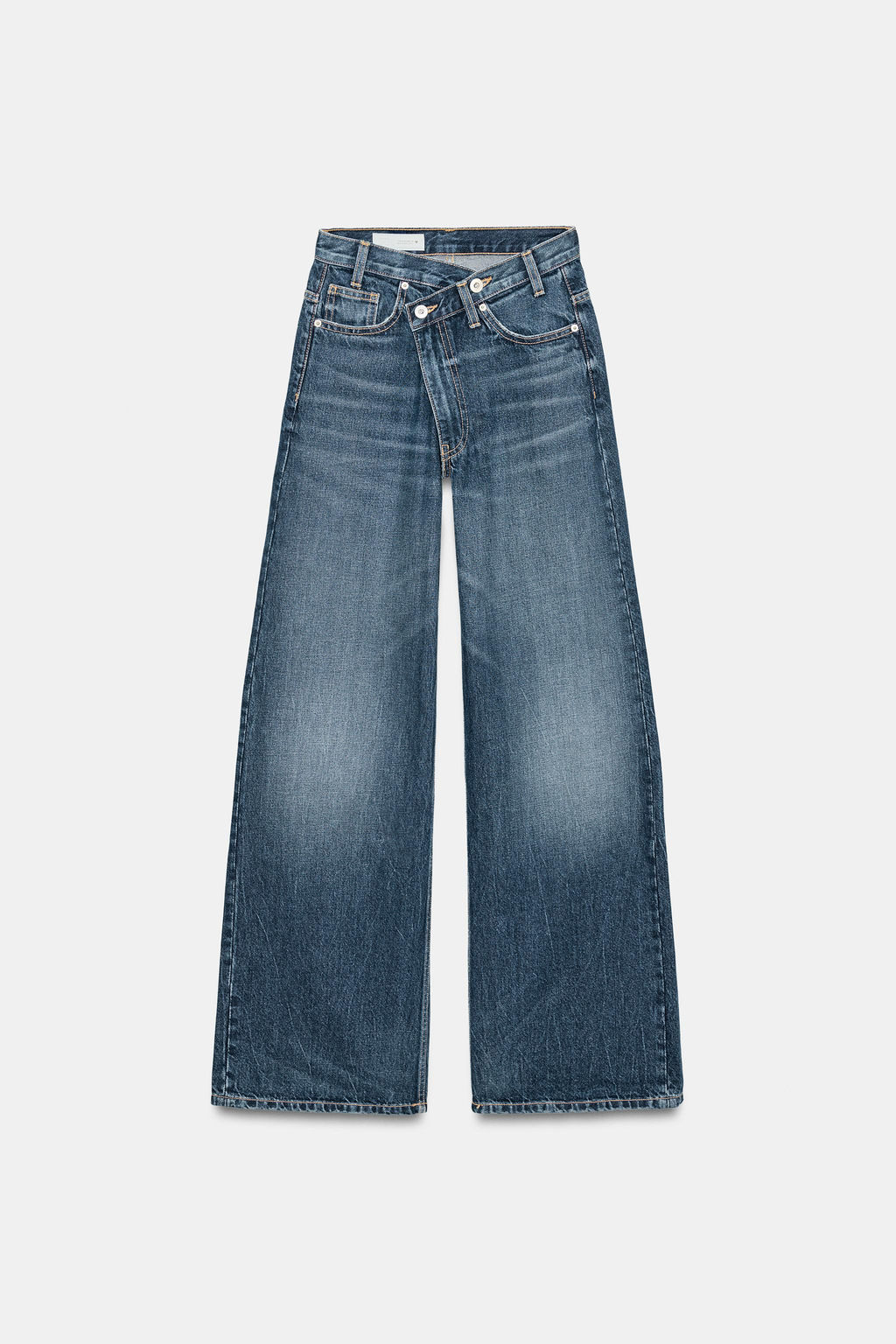 TRF WIDE-LEG CROSSED WAIST HIGH-WAIST JEANS - Zara фото 20