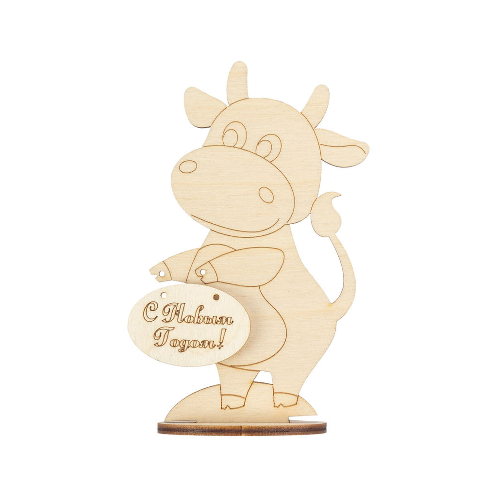 Заготовка для декорирования Mr. Carving ВД-959 Бычок на подставке фанера 12 х 8.5 х 3 см СК/Распродажа фото 3