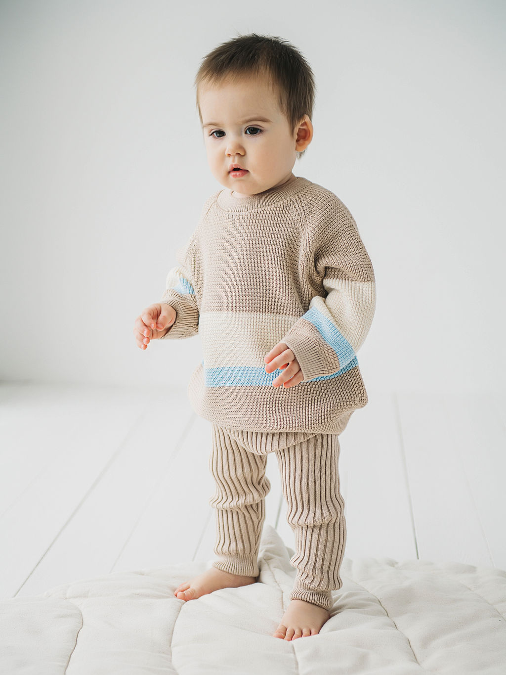 Костюм вязаный "Тофу/Нюд" 0+