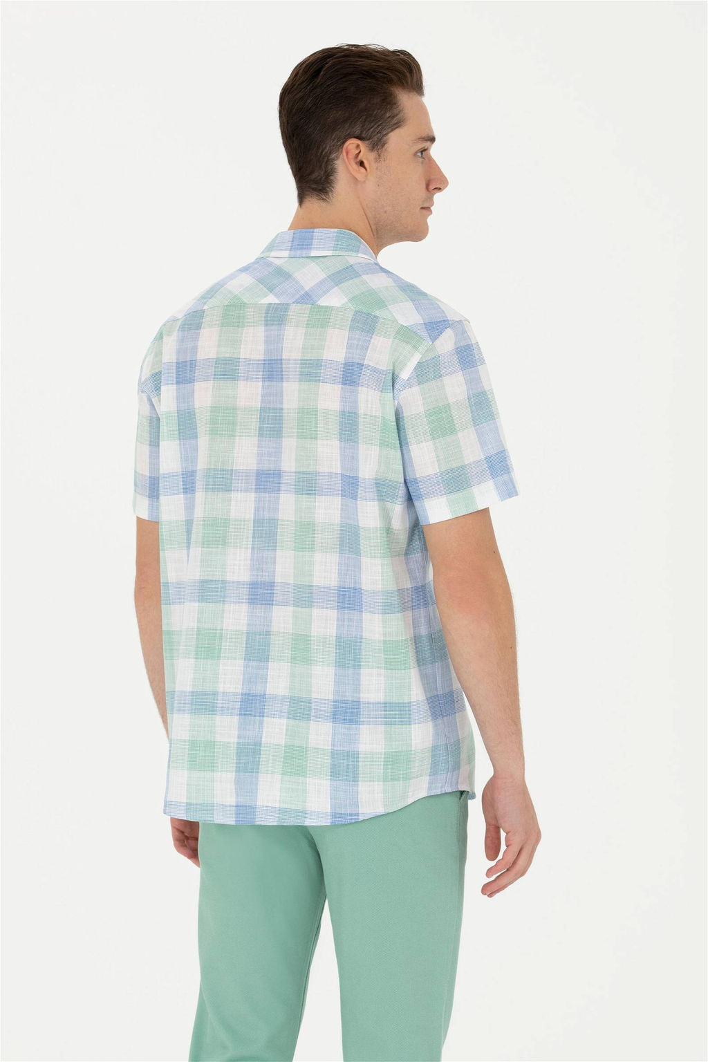 U. S. Polo Assn Мужская рубашка Saks с коротким рукавом - U.s. polo assn фото 5