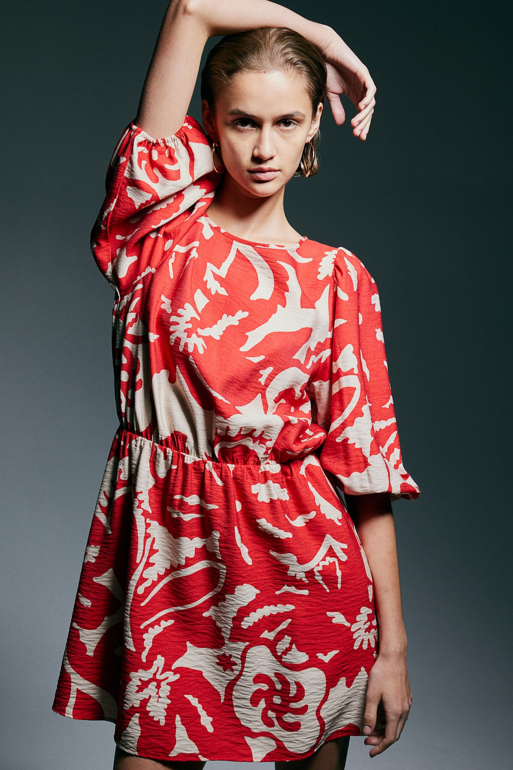 Vestido con mangas globo - H&m фото 3
