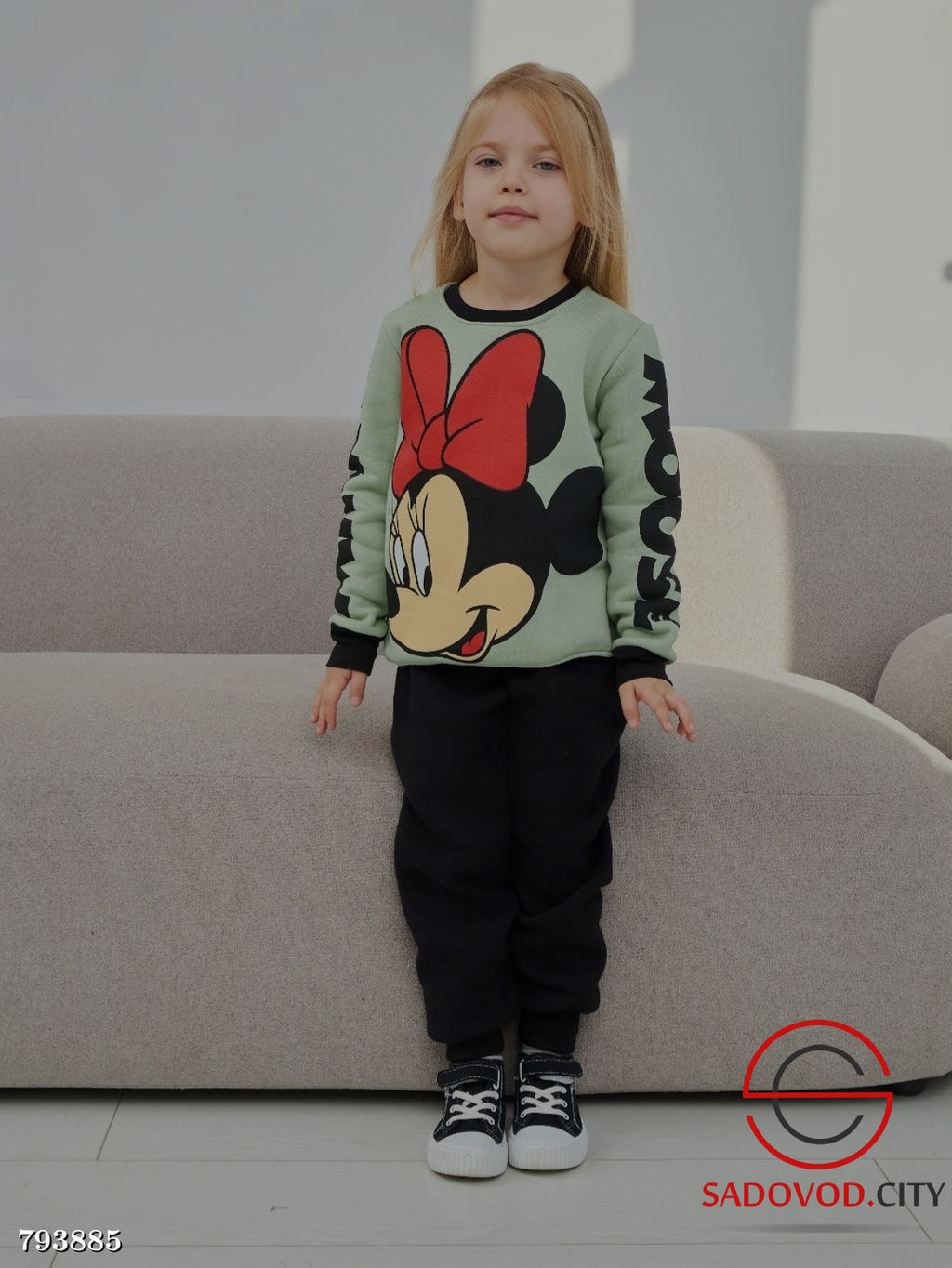 Костюм двойка для девочки из 3х-нитки хлопка с начесом - Bruno фото 9