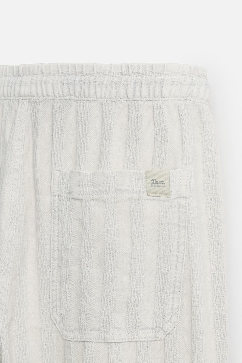 RELAXED FIT JACQUARD TROUSERS - Zara фото 20