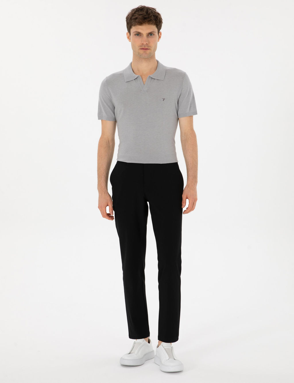 Lacivert Slim Fit Kanvas Pantolon